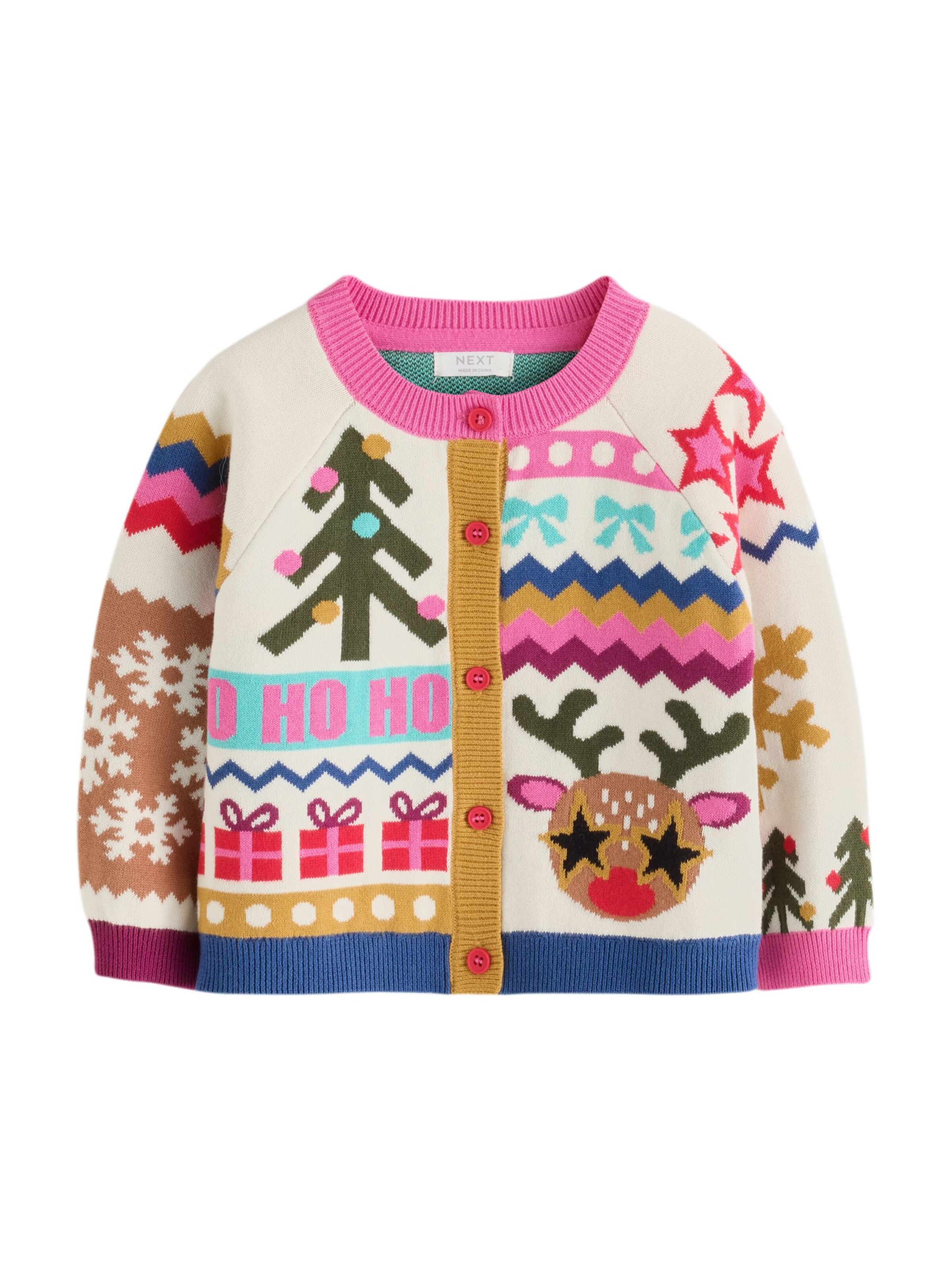 Next Knit Cardigan in Pink: front