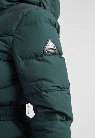 JACK1T Outdoorjas ' Diamond Gürtel Daunenmantel Matt ' in Groen
