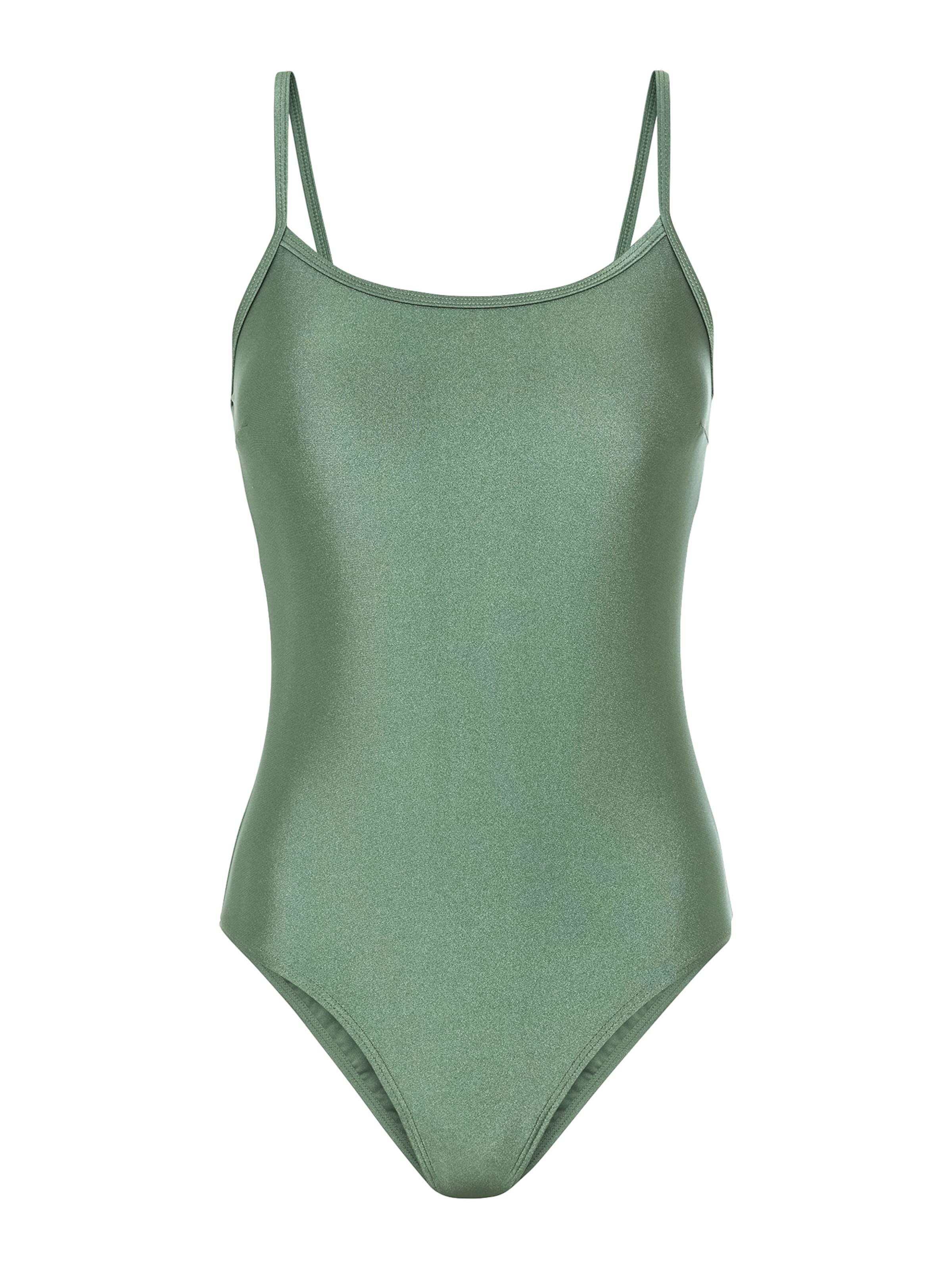 LSCN by LASCANA Bustier Badeanzug 'Nele' in Grün: Vorderseite