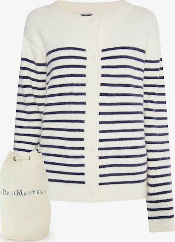 DreiMaster Maritim Knit Cardigan in White: front