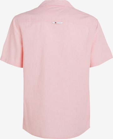 Tommy Jeans Plus Regular fit Button Up Shirt in Pink
