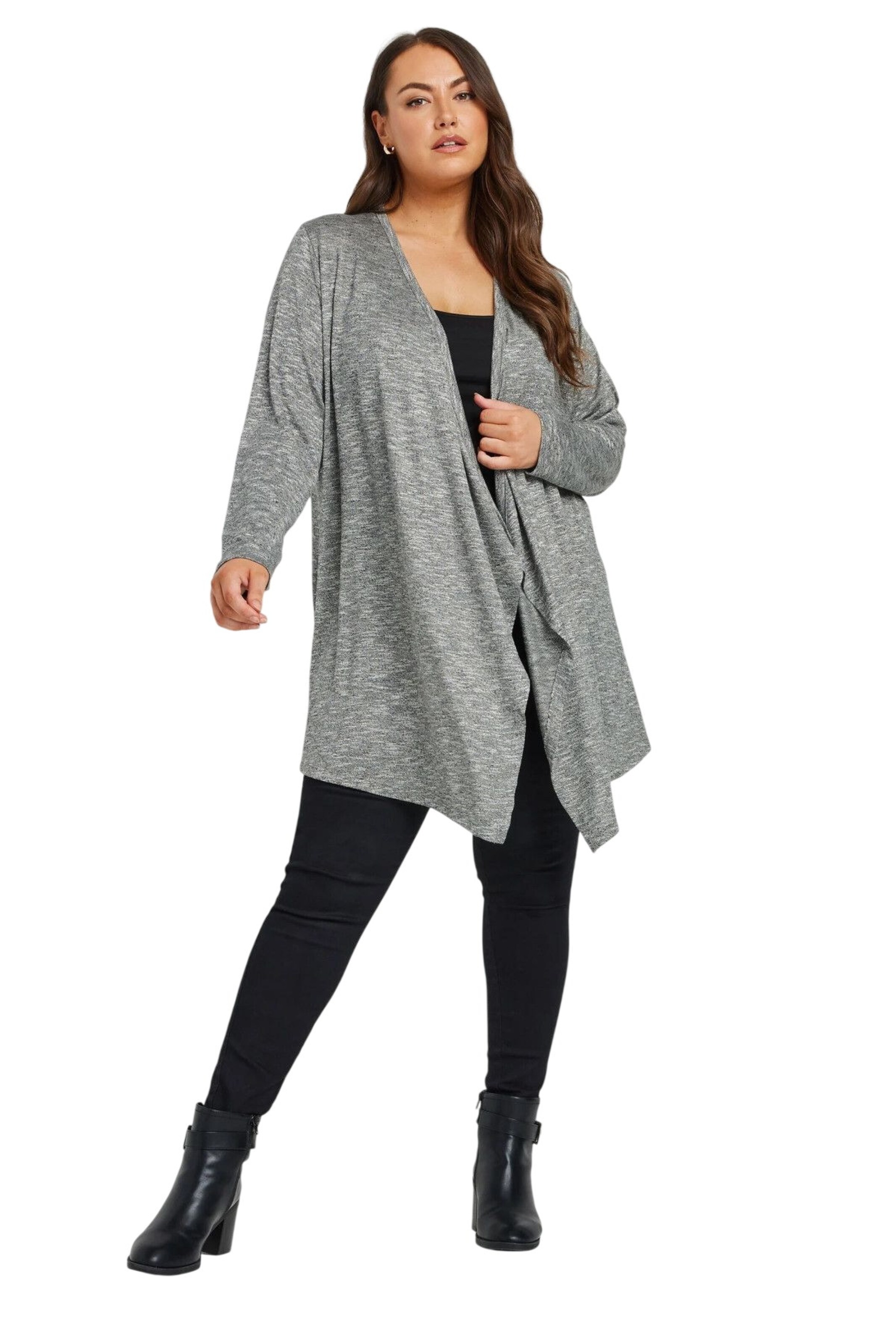 Stil Diva Gebreid vest in Grijs