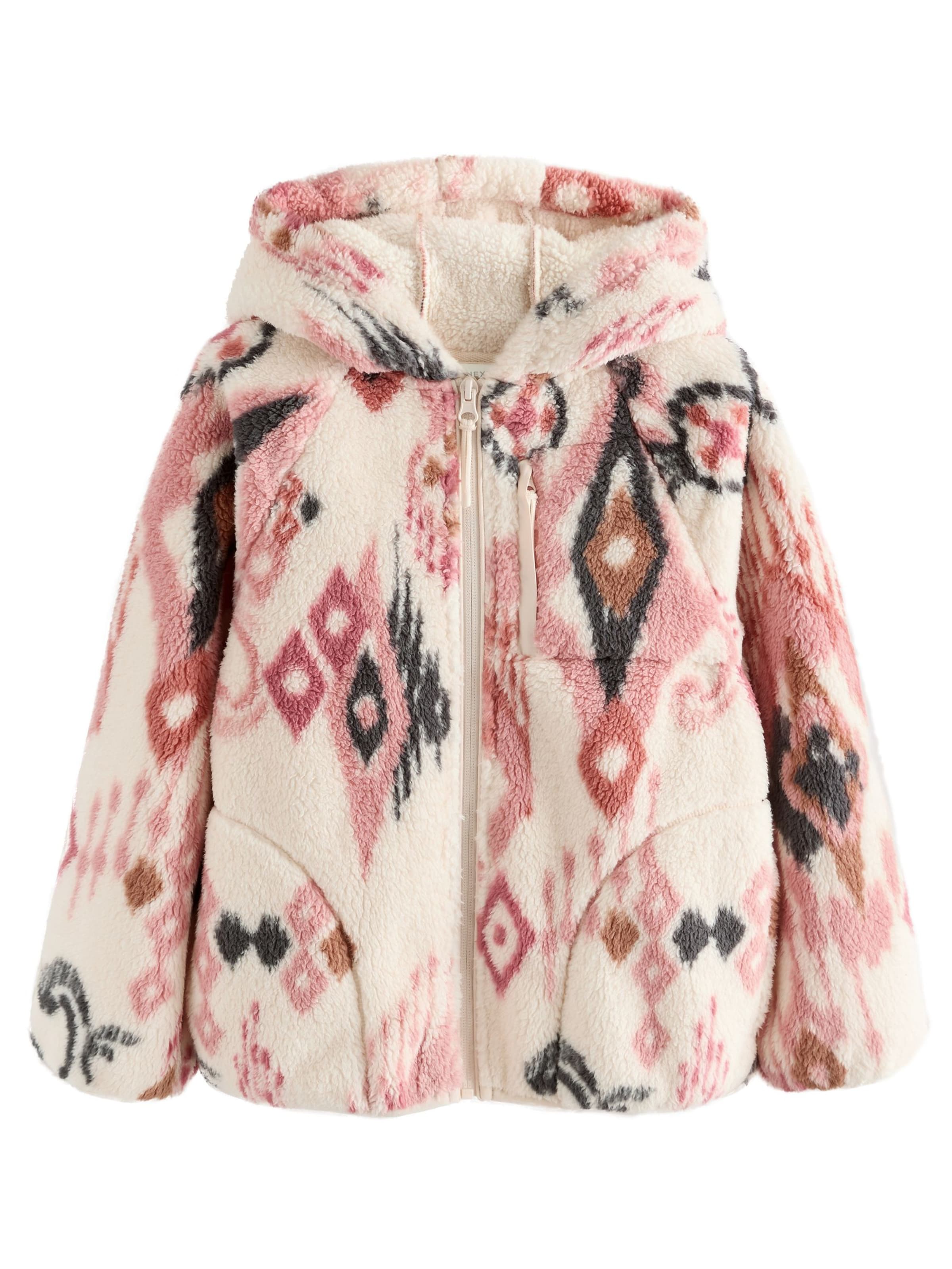 rozā Next Flīsa jaka: no priekšpuses