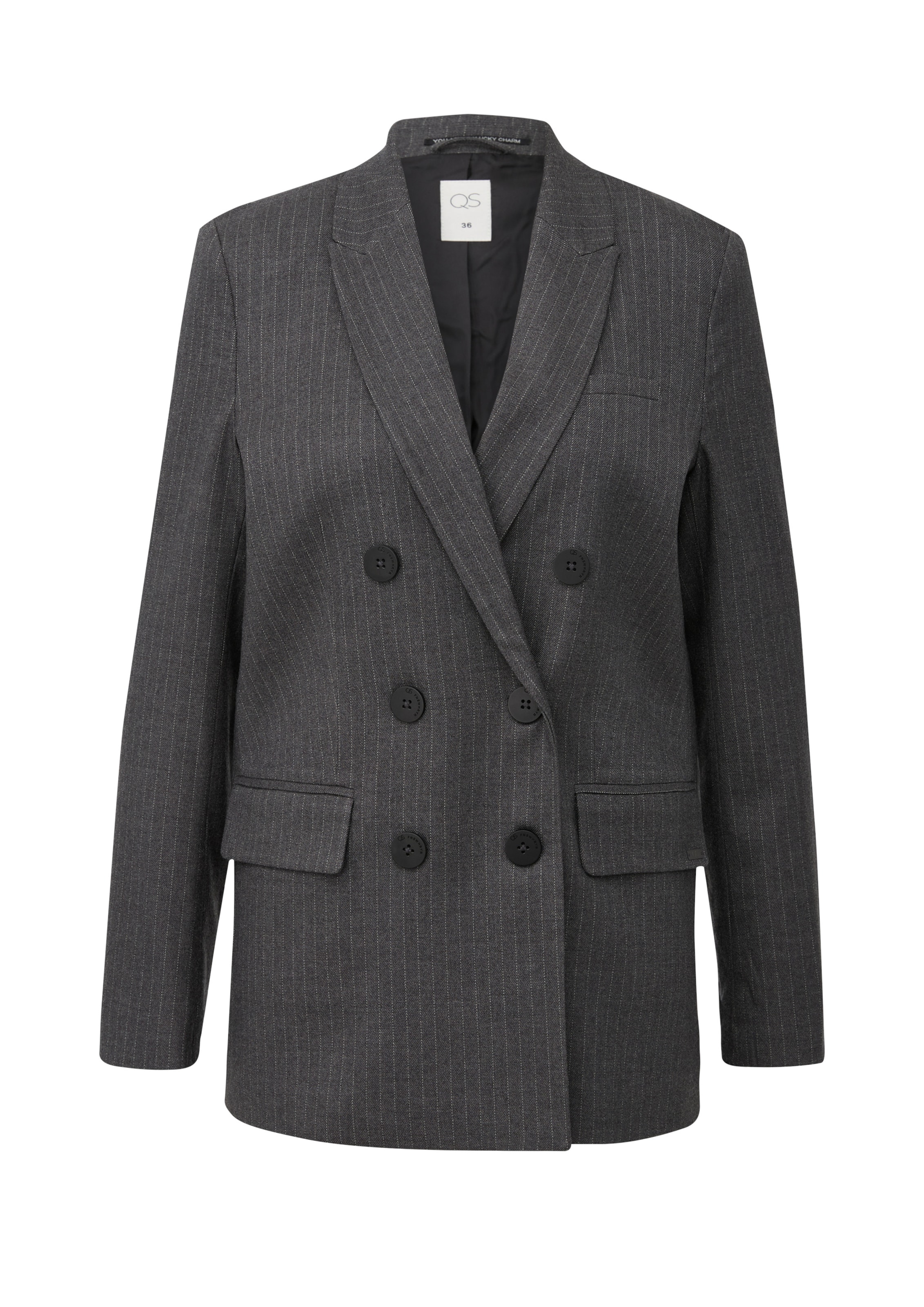 QS Blazer in 32 in Dark grey / White, Item view