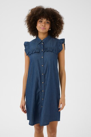 CULTURE Jurk 'Aurelia' in Blauw: voorkant