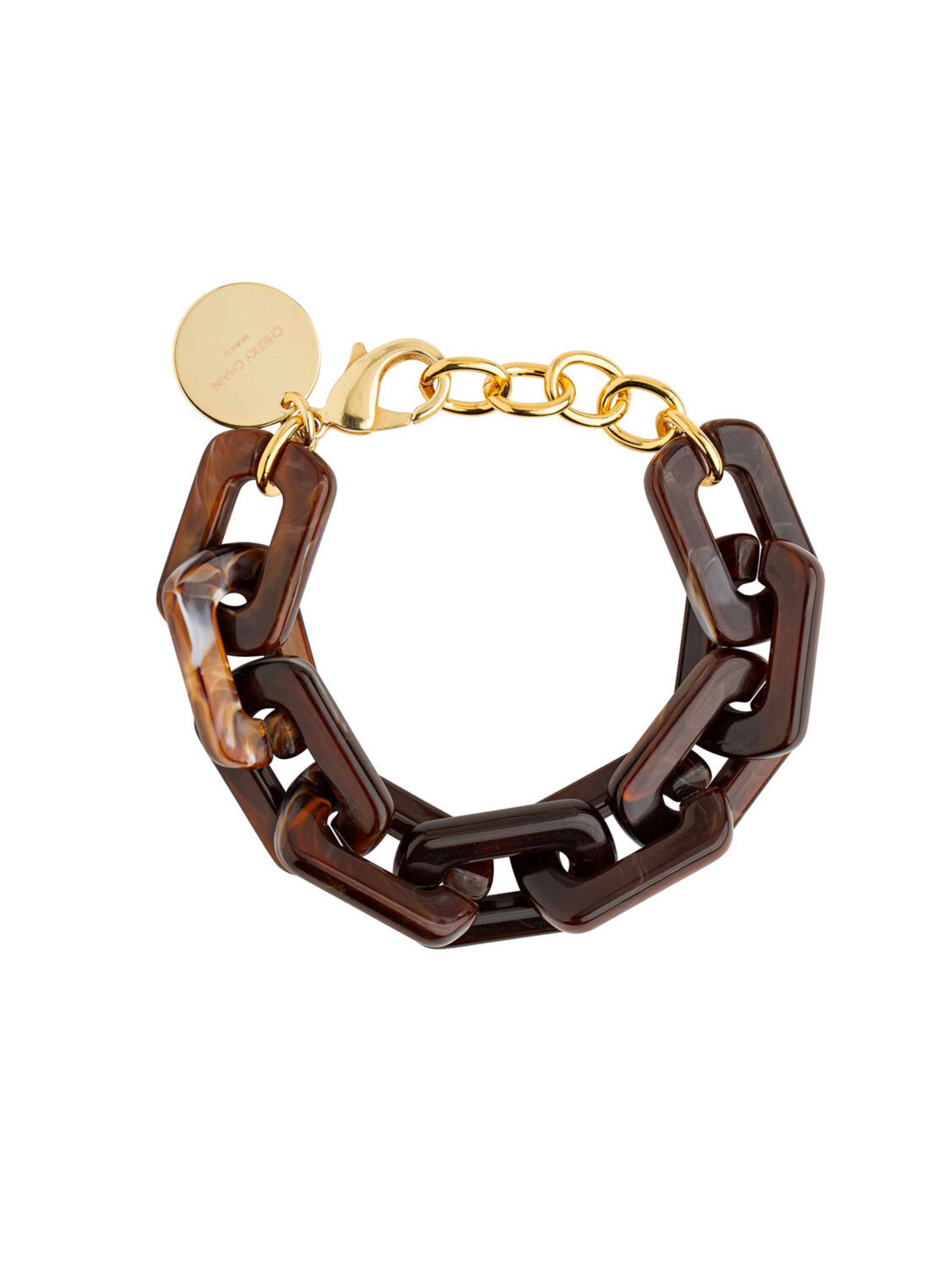 Bracelet 'Kelly' Cheeky Chain Munich en marron : devant