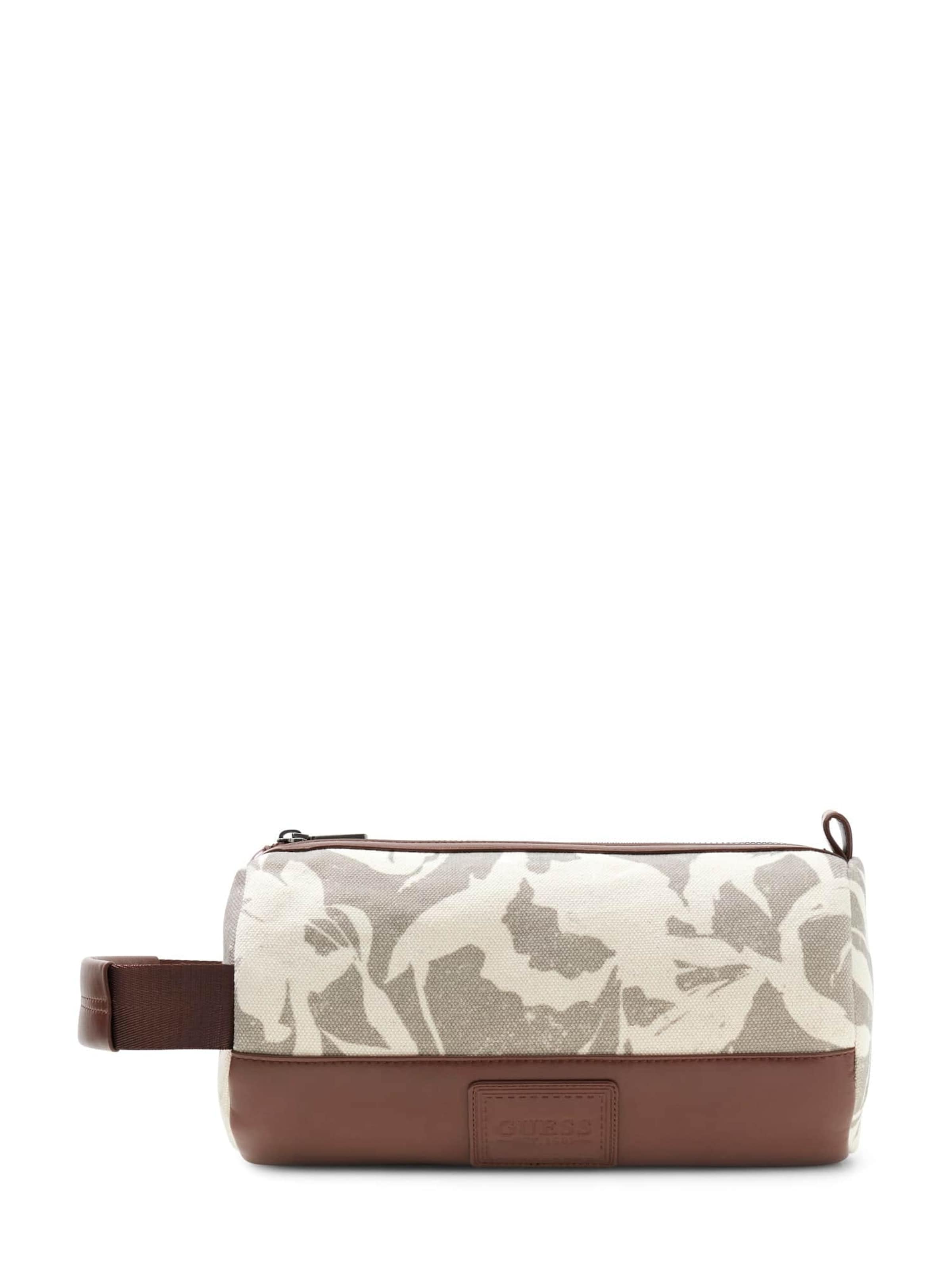 GUESS Toiletry Bag 'Oslo' in Beige: front