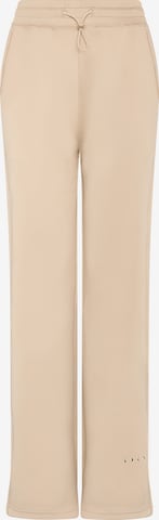 Born Living Yoga Flared Broek ' Kioko ' in Beige: voorkant