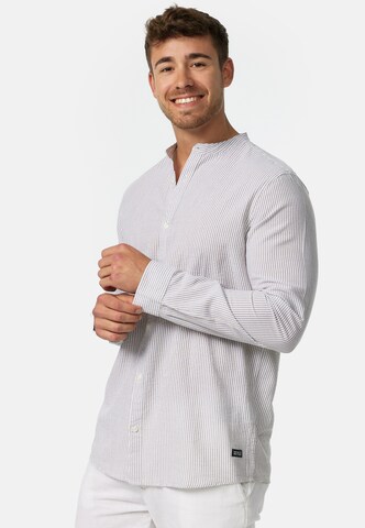 INDICODE JEANS Regular fit Button Up Shirt 'Cari' in Grey