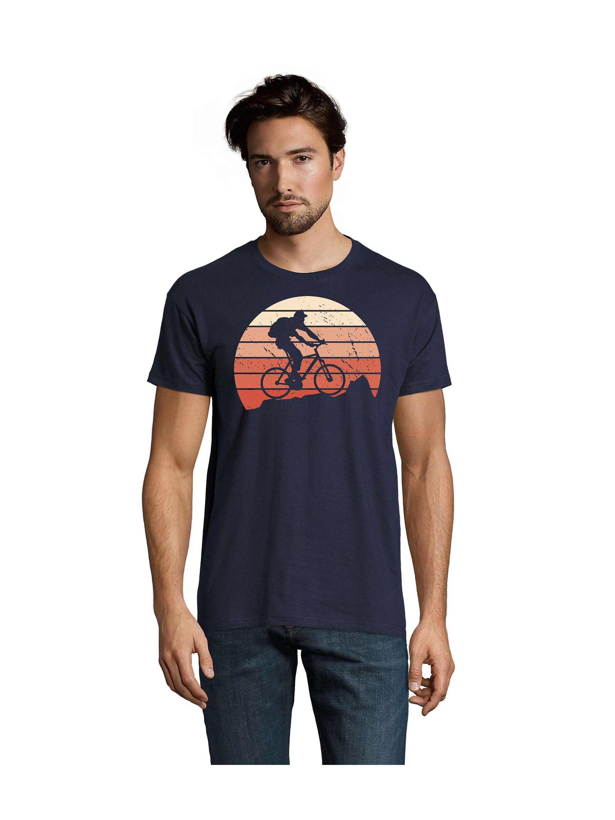 Blondie & Brownie Shirt 'Mountain Bike Vintage' in S in Navy, Item view