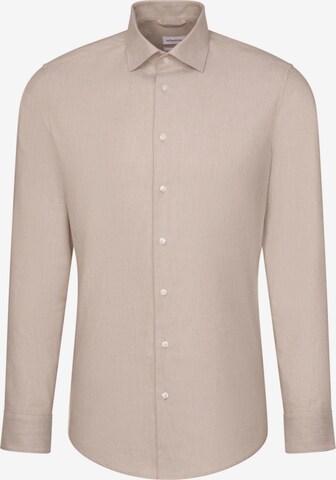 SEIDENSTICKER Regular fit Business Shirt 'Shaped' in Beige: front