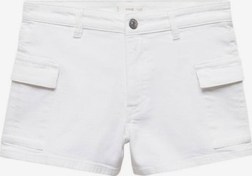 MANGO TEEN Regular Pants in White: front