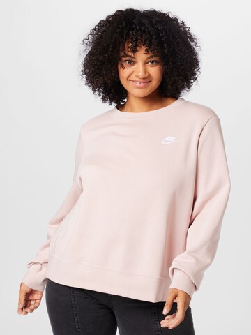 Nike Sportswear Αθλητική μπλούζα φούτερ σε ροζ: μπροστά