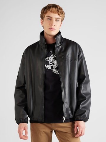 ARMANI EXCHANGE - Chaqueta de entretiempo en negro: frente