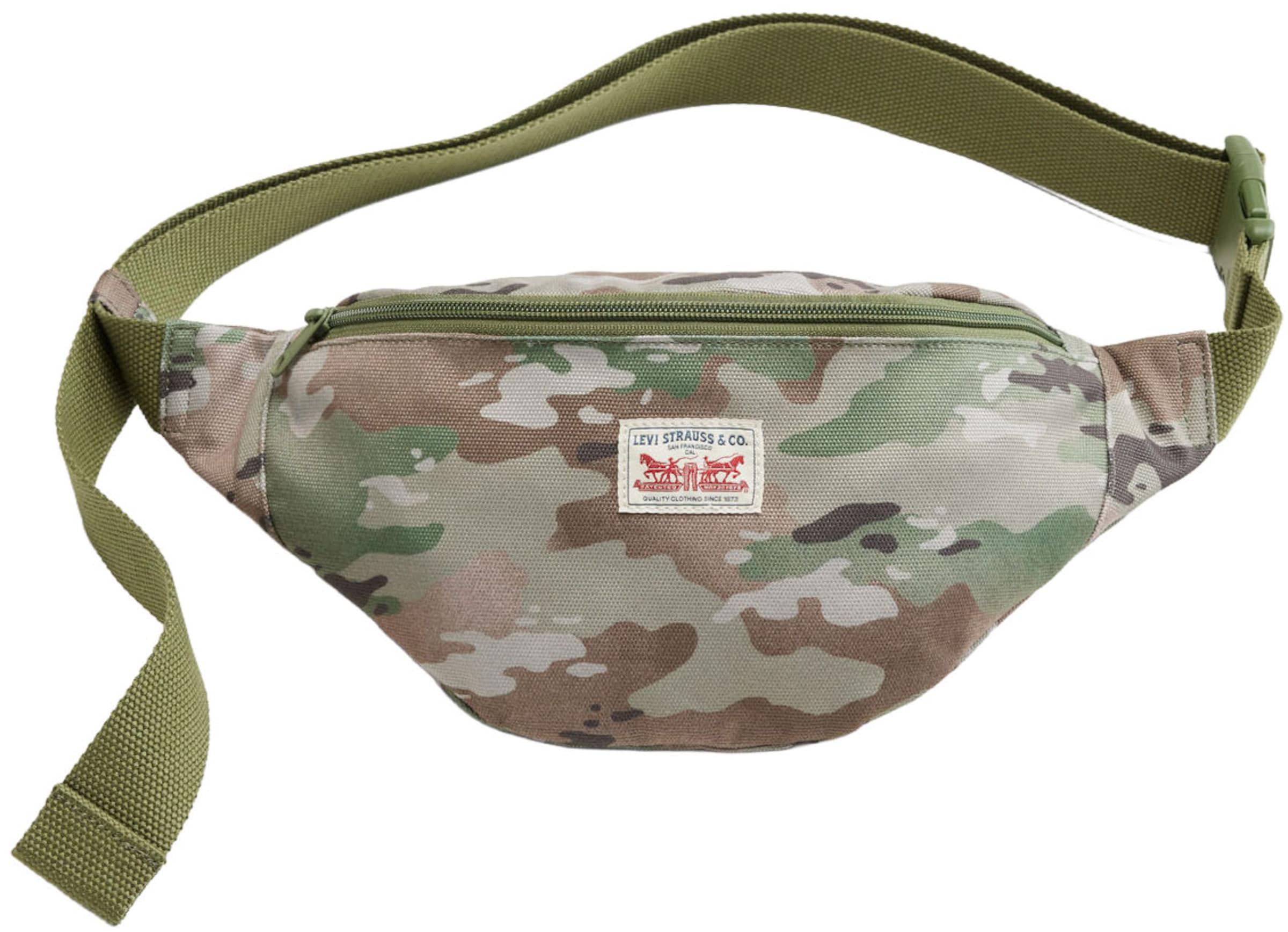 LEVI'S ® Gürteltasche 'Duboce' in cappuccino / oliv / hellgrün, Produktansicht