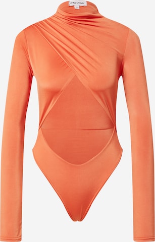 Public Desire Shirt Bodysuit in Orange: front
