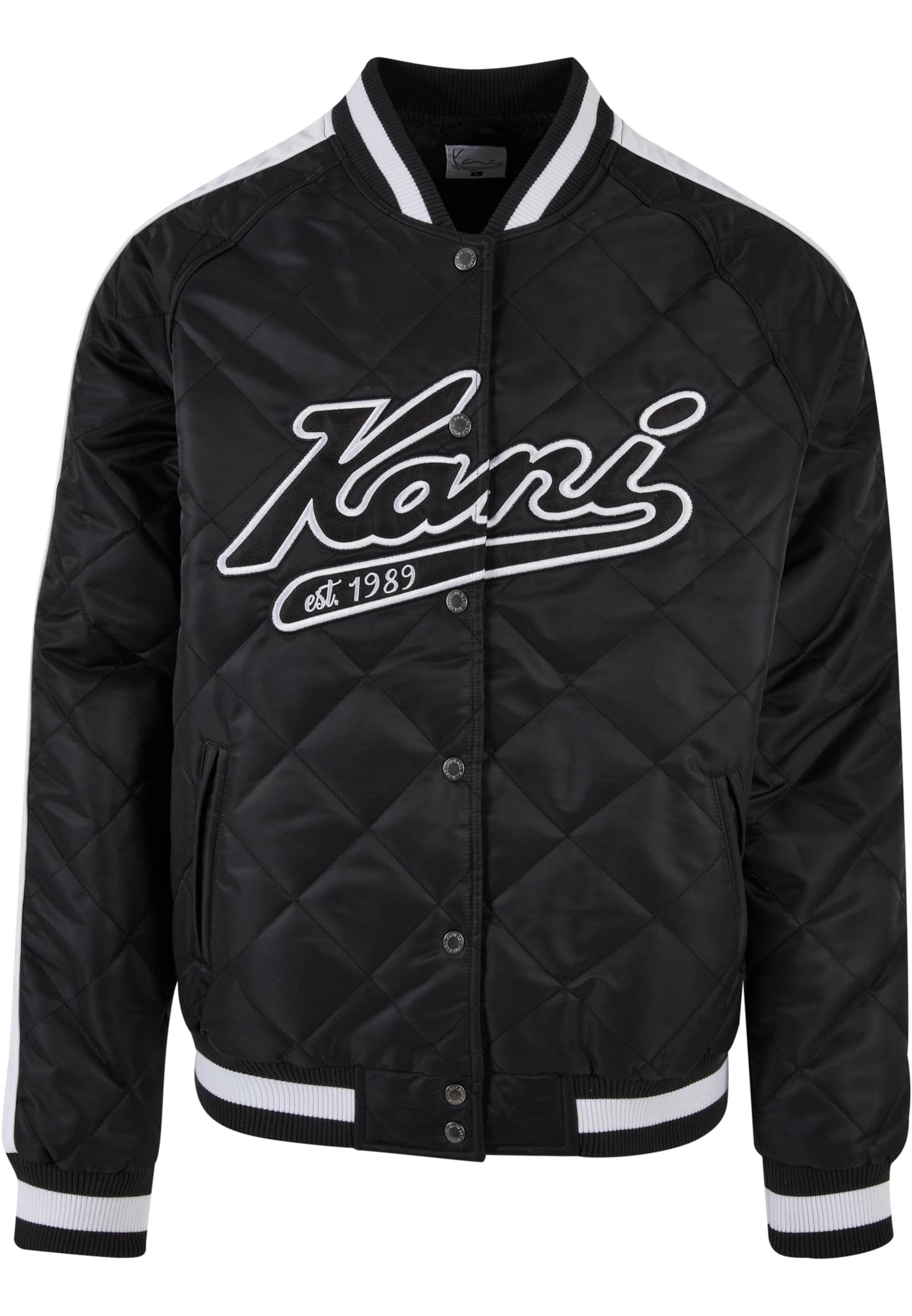 Karl Kani - Chaqueta de entretiempo en negro: frente