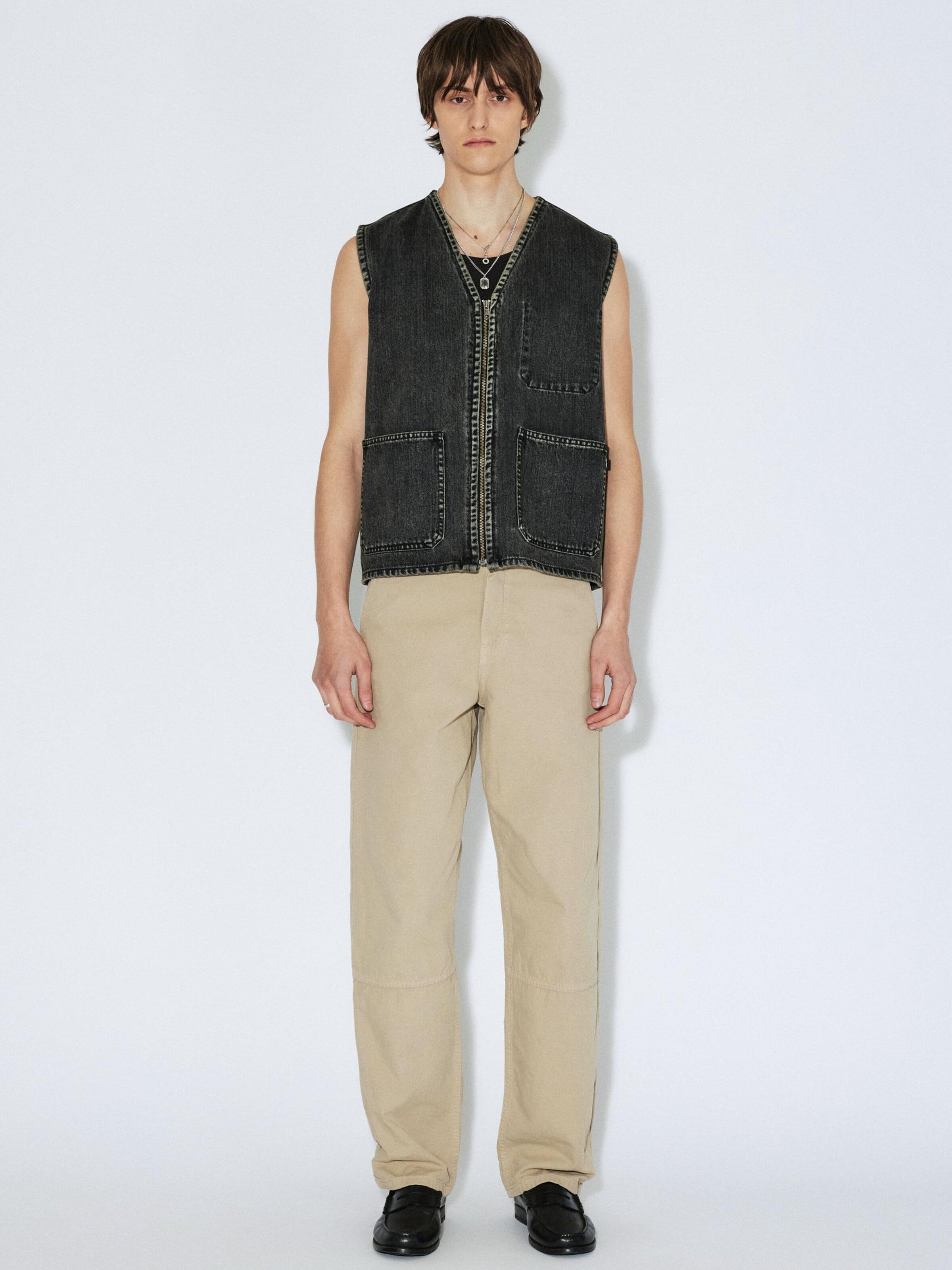 Dr. Denim Vest 'Enver Worker' in Black