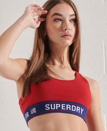 Bustier Soutien-gorge de sport Superdry en rouge