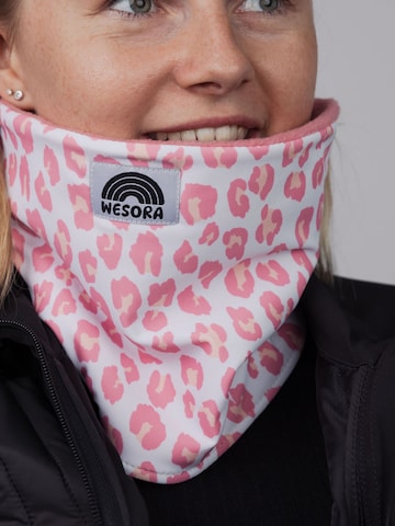 WESORA GmbH Loop scarf 'Printed Neckwarmer Fleece + UV-Schutz' in Pink