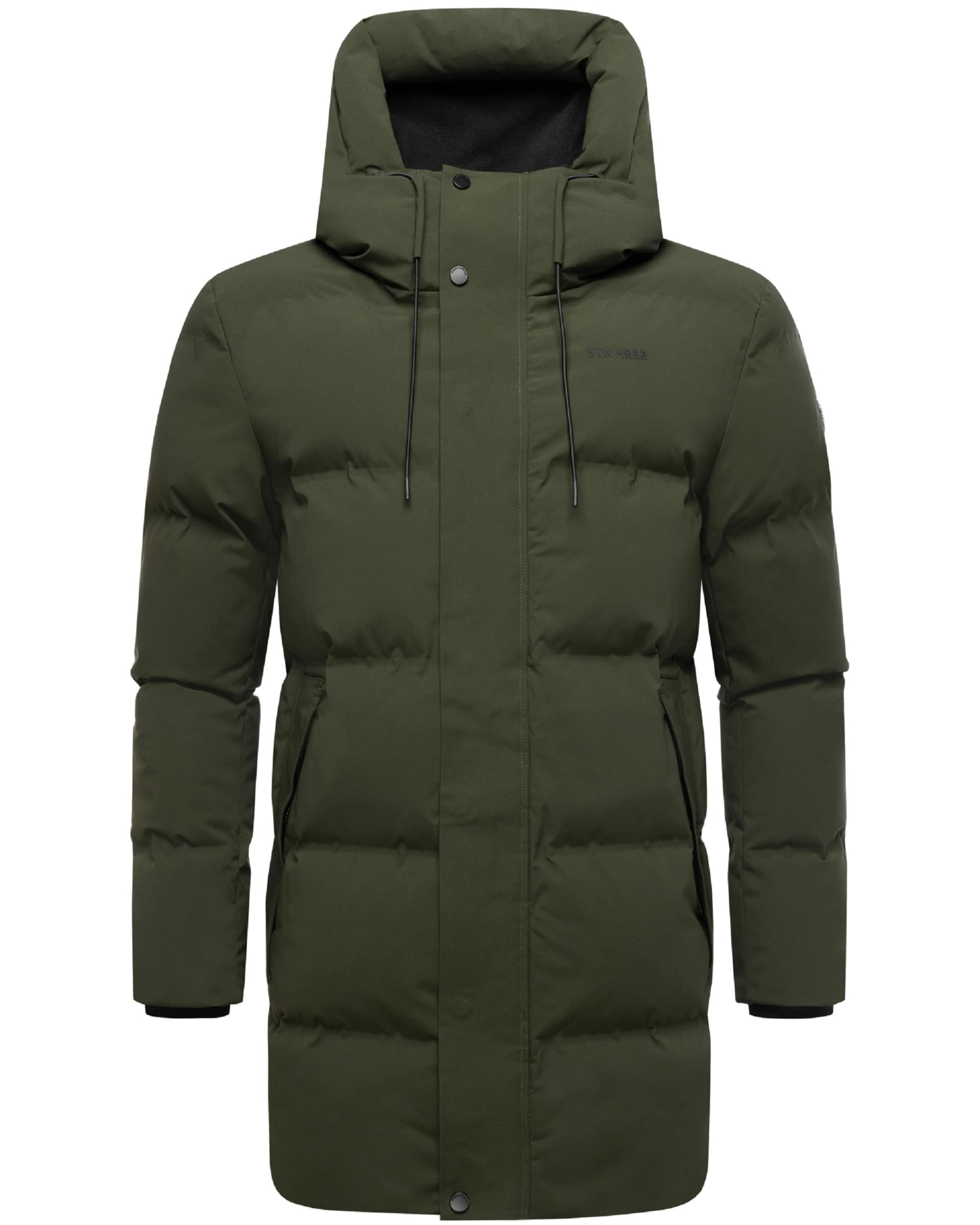STONE HARBOUR Χειμερινό παλτό 'Darianoo XX' σε πράσινο: μπροστά