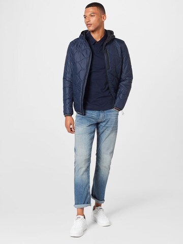 INDICODE JEANS Between-Season Jacket 'Perkins' in Blue