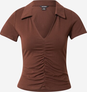 Monki T-shirt i brun: framsida