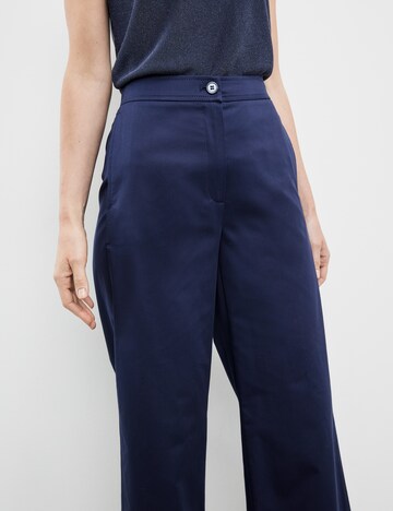 GERRY WEBER Široke hlačnice Hlače na rob | modra barva