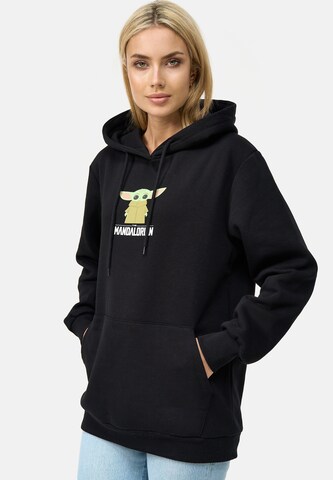 Recovered Kapuzenpullover 'Star Wars The Mandalorian Baby Yoda' in Schwarz