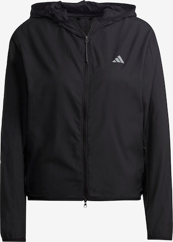 ADIDAS PERFORMANCE Athletic Jacket 'Run It' in Black: front