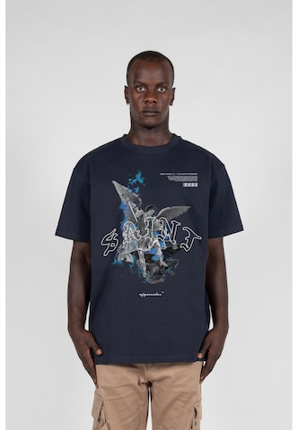 MJ Gonzales Shirt 'SAINT V.1' in Blauw: voorkant