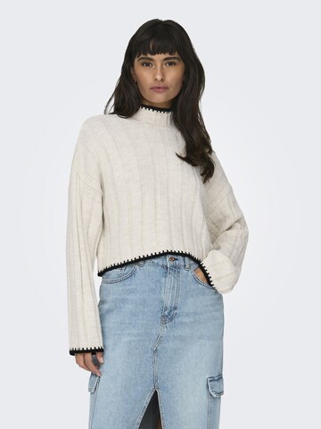 ONLY - Pullover 'ONLCHICK STITCH' em bege: frente
