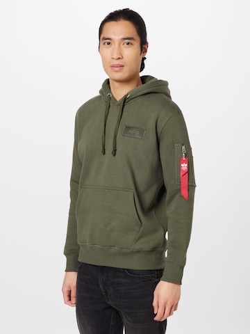 ALPHA INDUSTRIES Sweatshirt in Green: front