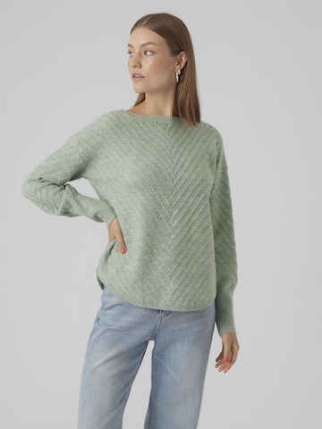 VERO MODA Sweater 'ANJASTINNA' in Green: front