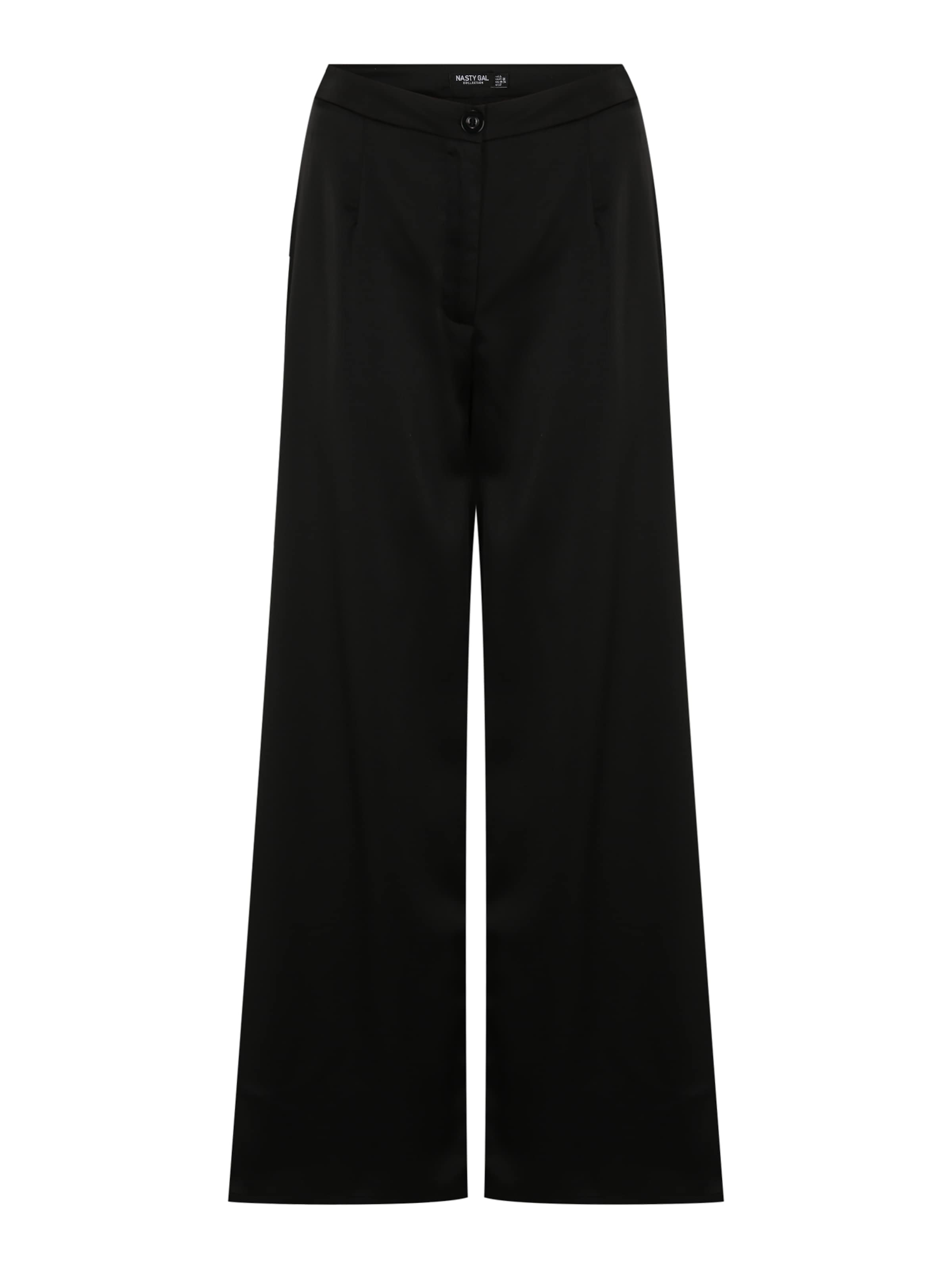 Nasty Gal Petite Loose fit Trousers in Black: front