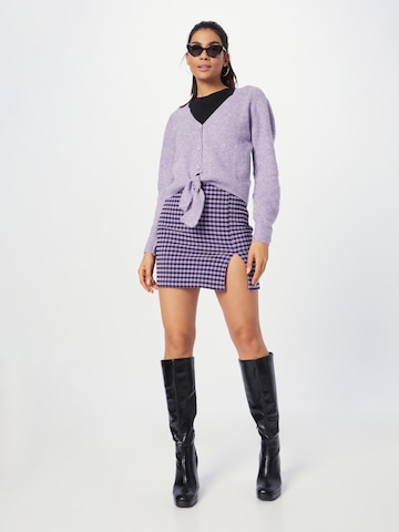 ABOUT YOU Knit Cardigan in Purple