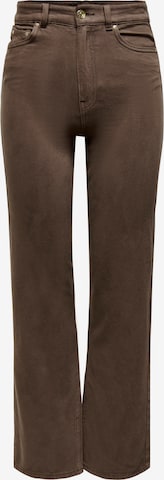 ONLY Wide leg Jeans in Brown: front