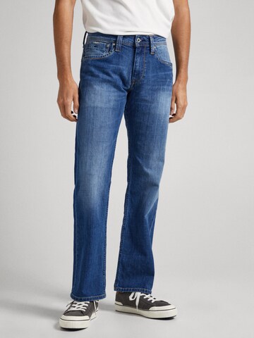 Pepe Jeans - Flared Calças de ganga em azul: frente