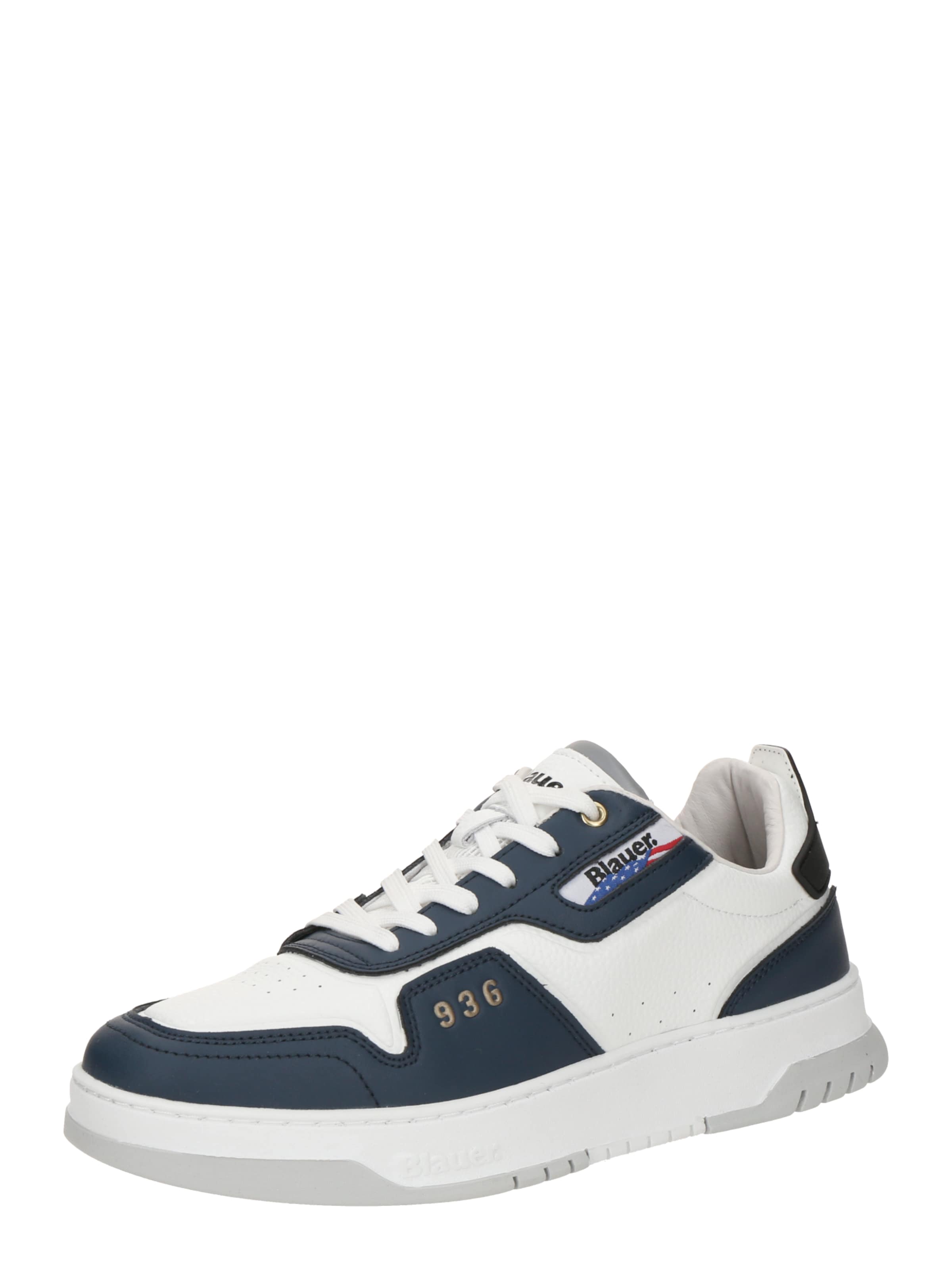 Blauer.USA Σνίκερ χαμηλό σε λευκό: μπροστά