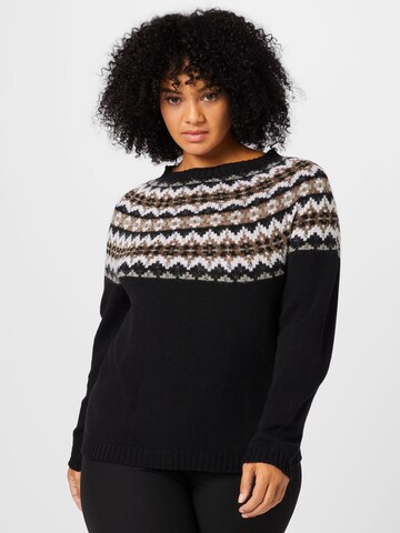 Pullover 'ARCANO' di Persona by Marina Rinaldi in nero: frontale