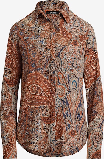 Lauren Ralph Lauren Bluza 'KRISTY' u bež / plava / mornarsko plava / hrđavo smeđa, Pregled proizvoda