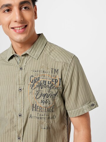 CAMP DAVID Regular fit Button Up Shirt in Green