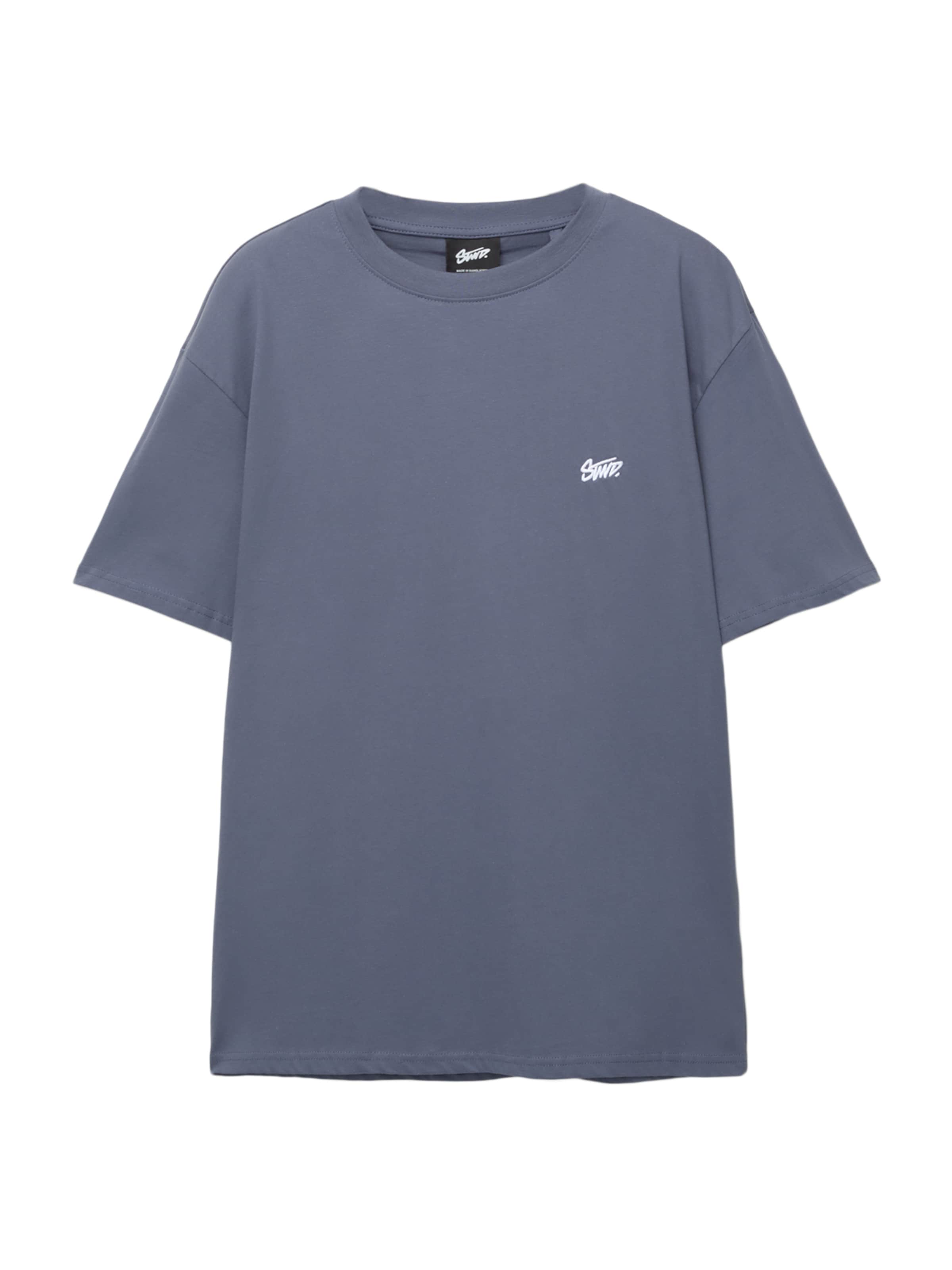 Pull&Bear Tričko 'STWD' - Modrá: predná strana