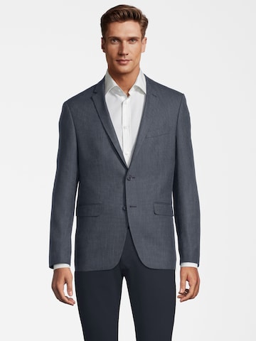 Steffen Klein Slim fit Business-colbert 'Fil a Fil' in Blauw: voorkant