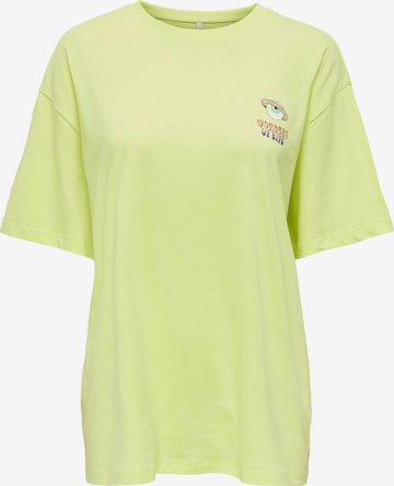 ONLY - Camiseta talla grande 'LIV' en amarillo: frente