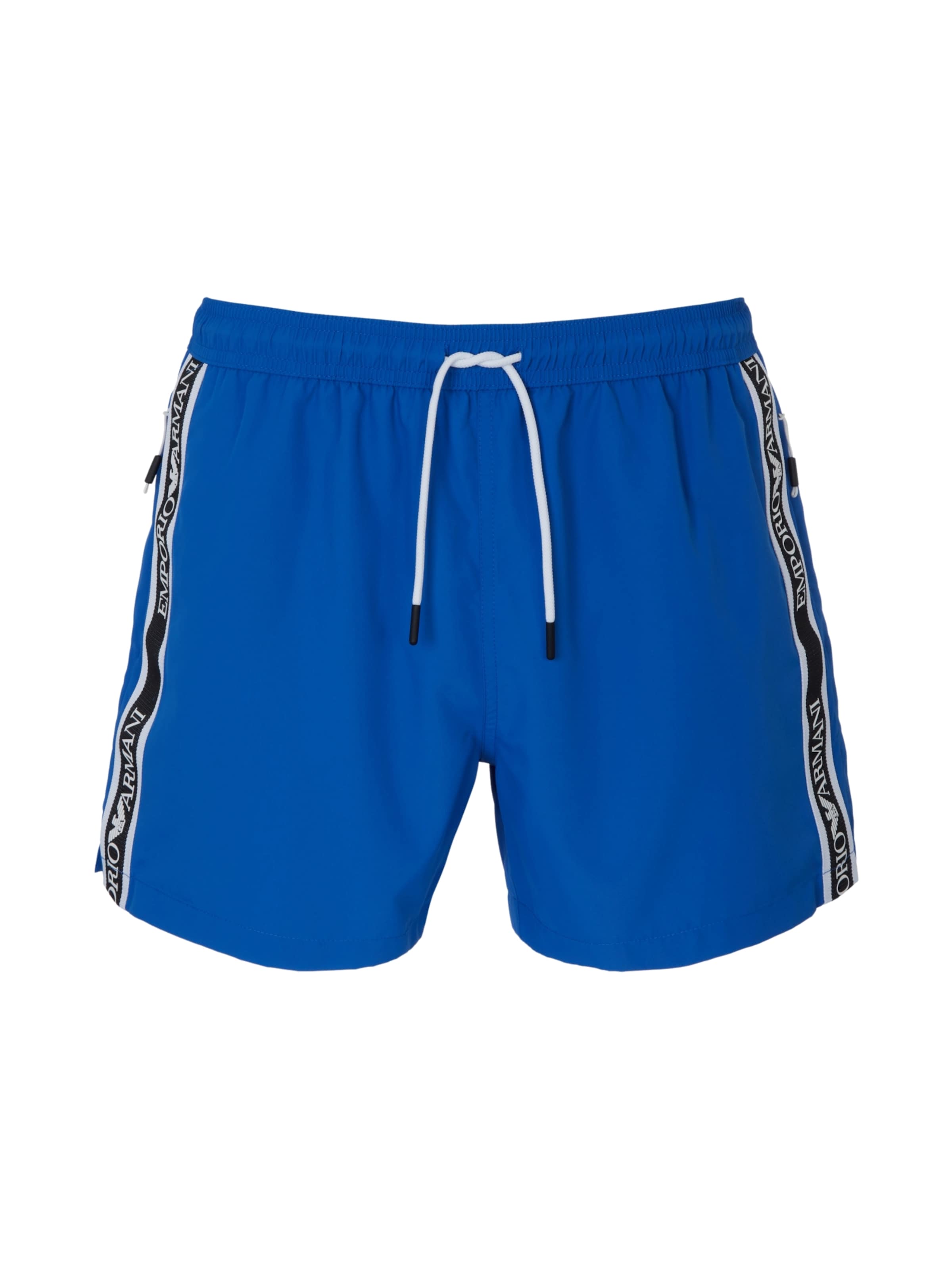 Pantaloncini da bagno Emporio Armani di colore blu / nero / bianco naturale, Visualizzazione prodotti