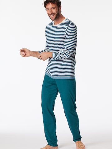 SCHIESSER Pyjama lang ' Casual Nightwear ' in Blauw