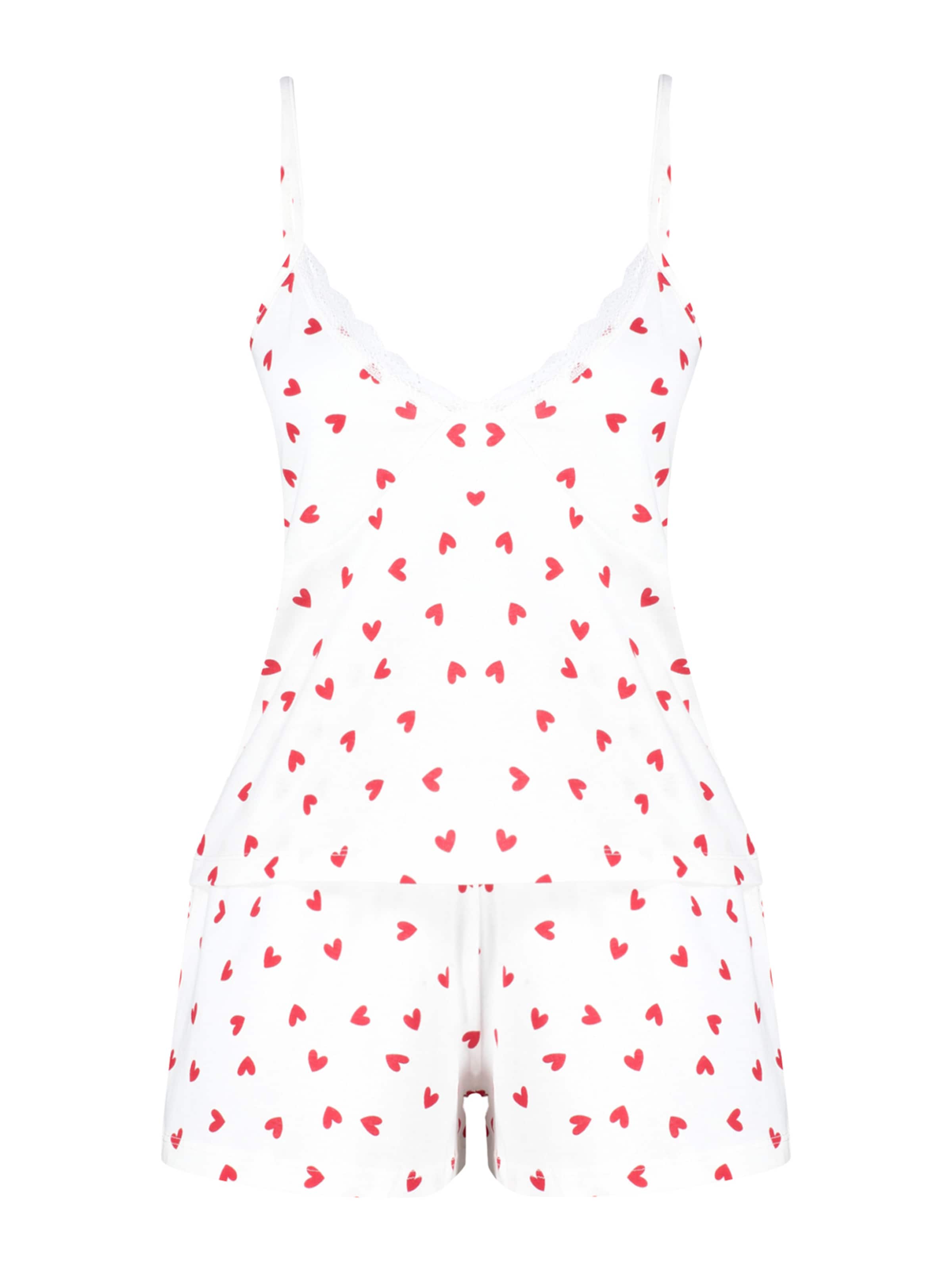 TrendyolKratke hlače za spavanje - bijela boja: prednji dio