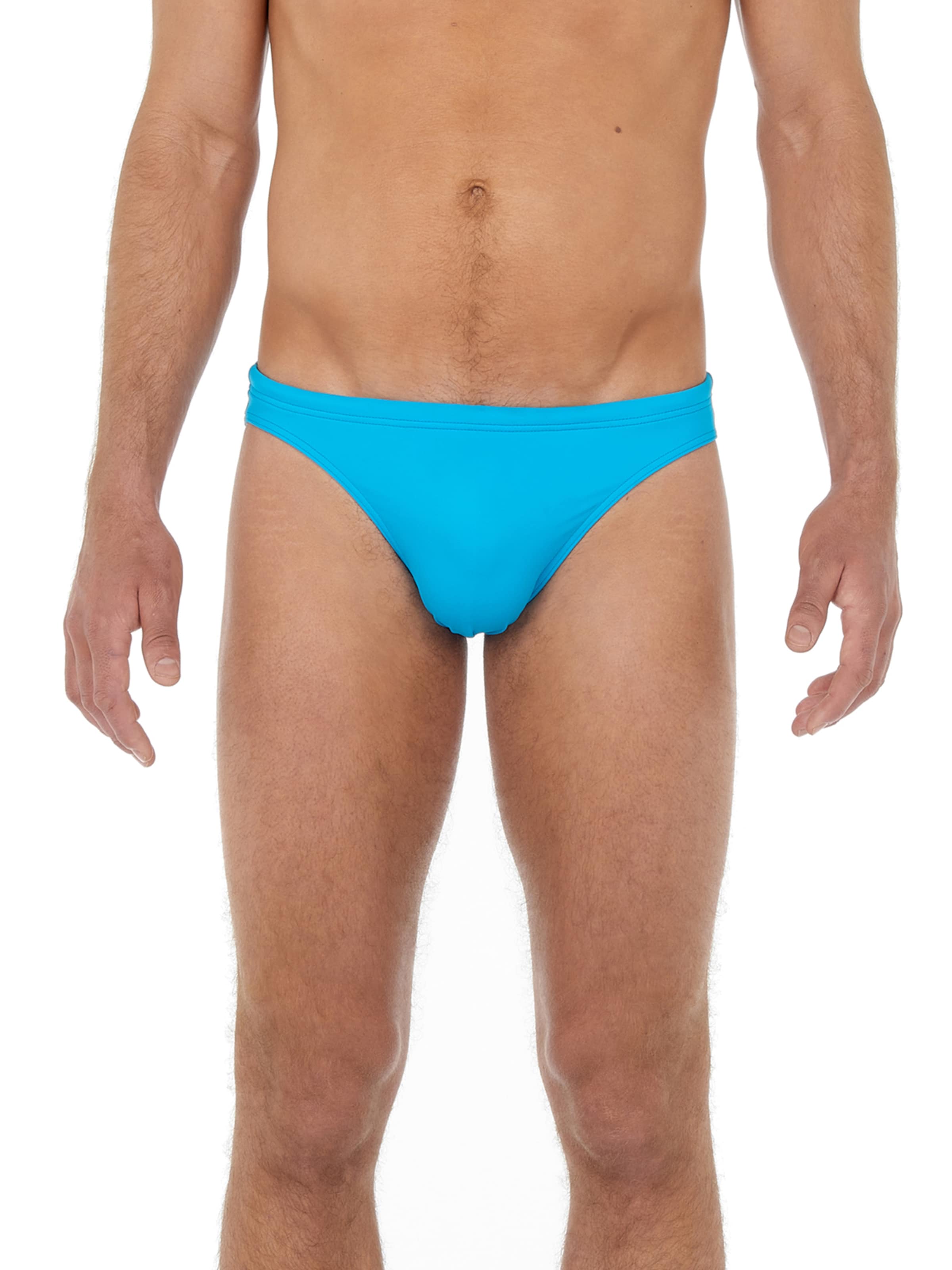 HOM Swim Micro Briefs 'Sea Life' in Blau: Vorderseite