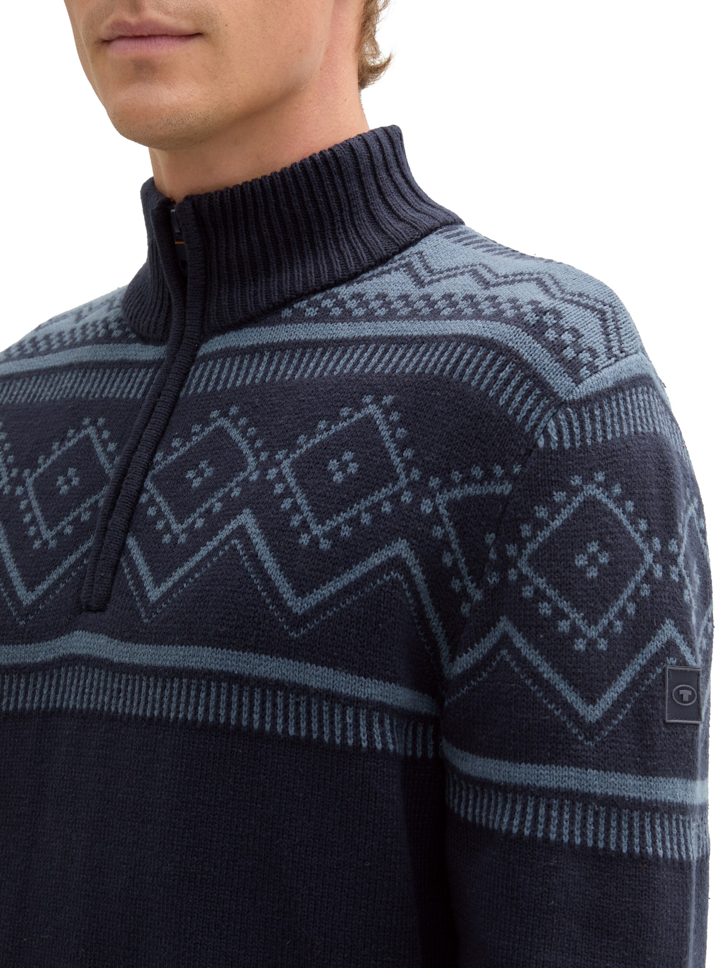 TOM TAILOR Πουλόβερ 'Fair Isle' σε μπλε